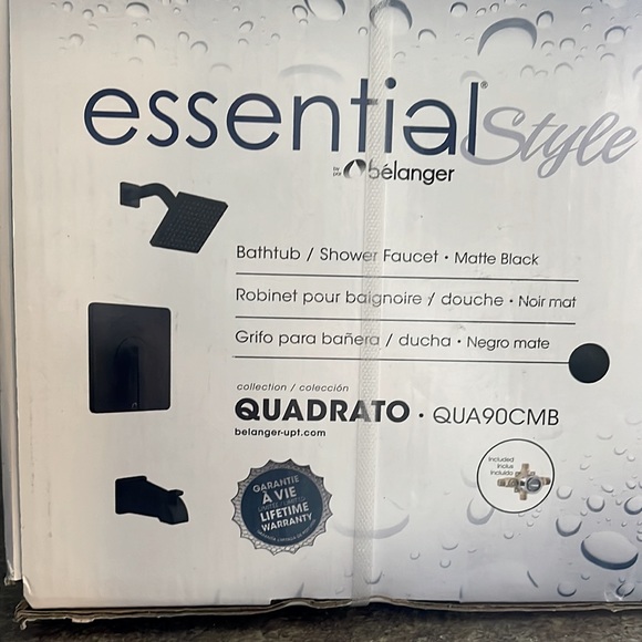 New in box matte black shower/tub faucet - Picture 2 of 2